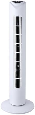 Remotely Controlled Oscillating Tower Fan with Timer (Finish: White plastic, Battery: 2 x AAA)