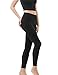 Tesla TM-FYP52-BLK_Large Yoga Pants High-Waist Tummy Control w Hidden Pocket FYP52