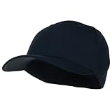 Extra Size Fitted Cotton Blend Cap - Navy (For Big Head)