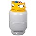 Bestauto Recovery Tank Gray and Yellow 30lb Refrigerant Recovery Reclaim 30lb Cylinder Tank 400 PSI R410A Rated