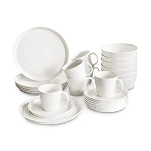 Porseleinen serviesgoed Svea, 24-delig, 6 personen, fijne bone china, modern Scandinavisch design voor stijlbewuste…