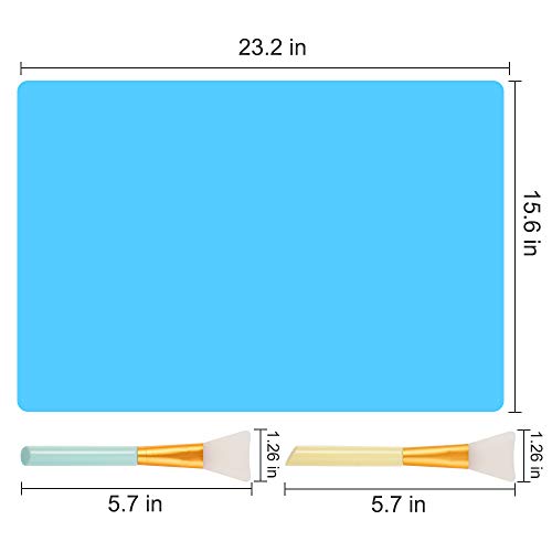 image for TDHDIKE Oversize Silicone Craft mat(23.2 in x 15.6 in), with 2 PCS Sil