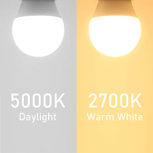 A19 LED Dusk to Dawn Light Bulb,Hansang Sensor Light Bulbs with Photocell,2700K Warm White,9W (60W Equivalent),E26 Medium Base,Outdoor Light Bulb for Porch,Patio,Hallway,Auto On/Off,750LM,2 Pack