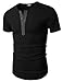 H2H Mens Casual Slim Fit Henley T-Shirts Short Sleeve Crew-Neck Basic Designed