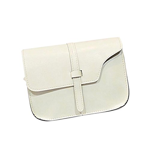 Crossbody Bag,Clearance! AgrinTol Women Girl Shoulder Bag Faux Leather Satchel Tote Handbag (White) - Thumbnail 6
