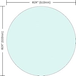 LFVFFA 24“ Round Tempered Glass Table top; DIY