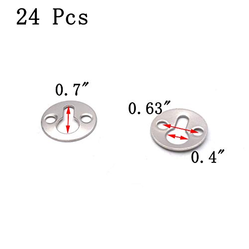 Antrader 25mm Dia. Metal Round Type Keyhole Shelf Brackets Hangers for Picture Frame Hanging with Sc - //coolthings.us