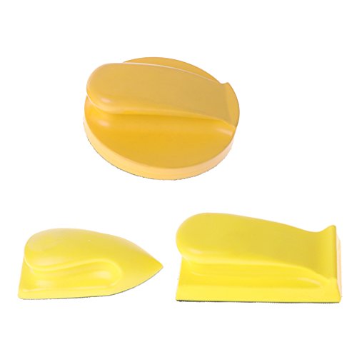 ULKEME Sanding Block Polishing Backing Pad Handle For Grinding Rectangular/Round/Bullet