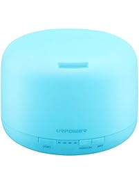 URPOWER 500ml Aromatherapy Essential Oil Diffuser Humidifier with 4 Timer Settings, 7 LED Color Changing Lamps and Waterless Auto Shut-off