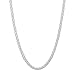 1.9mm Solid .925 Sterling Silver Square Box Chain Necklace, 22 inches