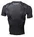 EliteTek Padded Compression Shirt - CPS14 - Youth and Adult Sizes (Black, Youth L)