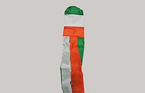 Flagtex Irish Flag Windsock 150cm Weather Resistant Polyester Garden Windsock Ireland Tricolour Design Outdoor Decoration Wind Indicator Patio Garden 60 inch Wind Direction Windsock