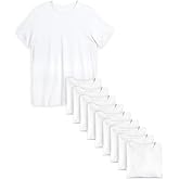 10pcs Mens Classic Crew Neck T-Shirts Soft Cotton Blend Short Sleeve Tee Machine Washable Casual Wear & Everyday Comfort
