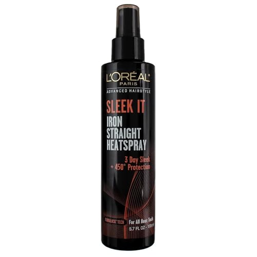 L’ORÉAL PARIS ADVANCED HAIRSTYLE SLEEK IT IRON STRAIGHT HEAT SPRAY, 5.7 OUNCE