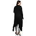 Womens Plus Size Long Sleeve Loose Waterfall Drape Open Front Long Maxi Cardigan