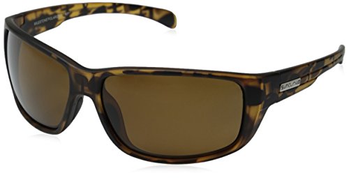 Suncloud Milestone Polarized Sunglass with Polycarbonate Lens, Matte Tortoise Frame/Brown