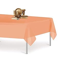 Peach 1 Pack Premium Disposable Plastic Tablecloth