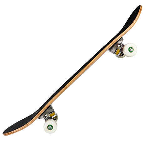 CCTRO Skateboards 31" Pro Skateboard Complete, 8 Layer Maple Skateboard Deck for Extreme Sports and Outdoors, Tricks Skate Board for Beginners and Pro(31" Red Frame)