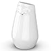 TASSEN Porcelain Tall Flower Vase, Laid-Back Face Edition, 9 inches, White (Single Vase)