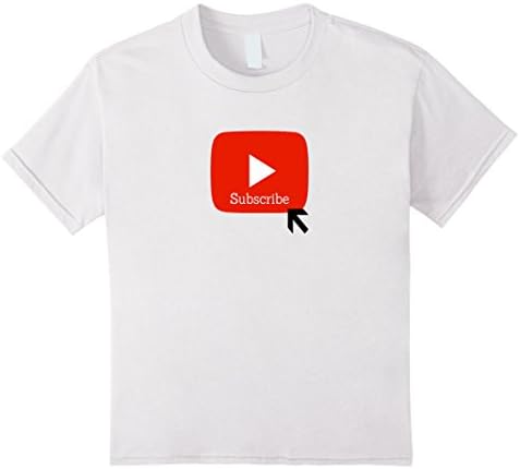 Kids Subscribe Play Button T-shirt 10 White