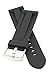 PerFit® Panerai Style Watch Band + Spring Bars, Premium PU Rubber, Black, 20 mm