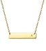 LOYALLOOK Stainless Steel Gold Tone Initial Bar Necklace Alphabet Pendant Necklace 16