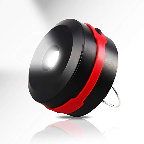 Molbory Camping Lantern Flashlight Foldable, 2 Charging Methods Solar and USB with 3 Light mods Foldable Camping lamp and Hook for Hanging for Camping, Outdoor, Hiking, Fishing, Adventure, Red