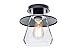 GLOBE Electric 64846 1-Light Semi-Flush Mount Ceiling Light, Oil Rubbed Bronze, Clear Glass Shade, Ceiling Light Fixture, Bedroom Lights for Ceiling, Dining Light Fixture, Bulb Not Included