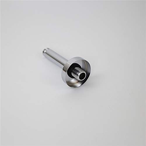 Weirun Bathroom 1/2 NPT All Brass 4-Inch Straight Shower Arm with Flange Ceiling Mount,Chrome