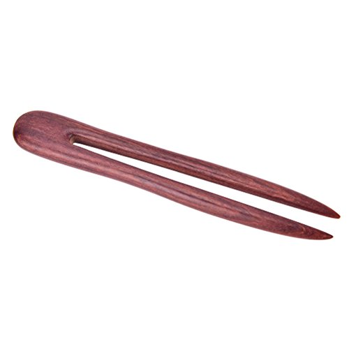 1 Pcs Handmade Carved Wood 2-Prong Hair Fork Vintage Style Hair Stick Wooden Hairpin by Team-Management - Thumbnail 2