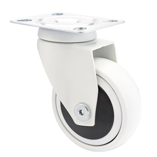 WAGNER design - 3C - swivel castor/furniture castor - white, soft tread, diameter Ø 75 mm, ball bearing, load capacity 75 kg - 01227601