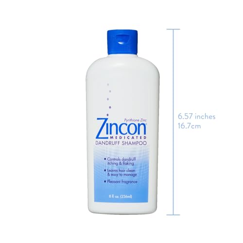 Zincon Medicated Dandruff Shampoo, 8 Fluid Ounce