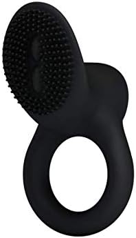 LAOAJIN 100% Waterproof Medical Grade Silicone Electric Powerful Vibration delay Ring Massage Ring. (Black) A83