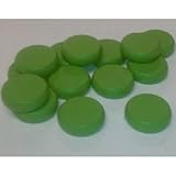 Green Crokinole Discs - 14 Wooden Green Crokinole Discs