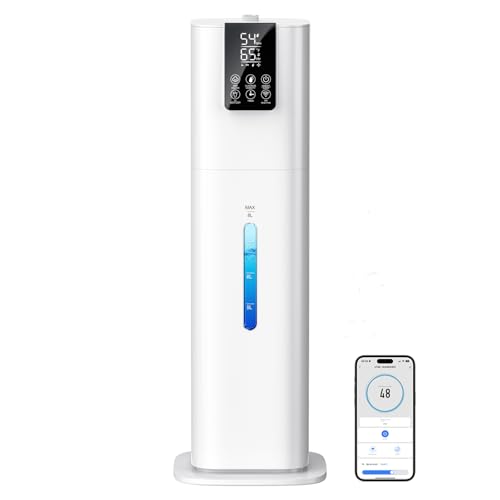 8L/2.1 Gal Smart Humidifier Large Room, Top Fill Cool Mist Humidifiers for