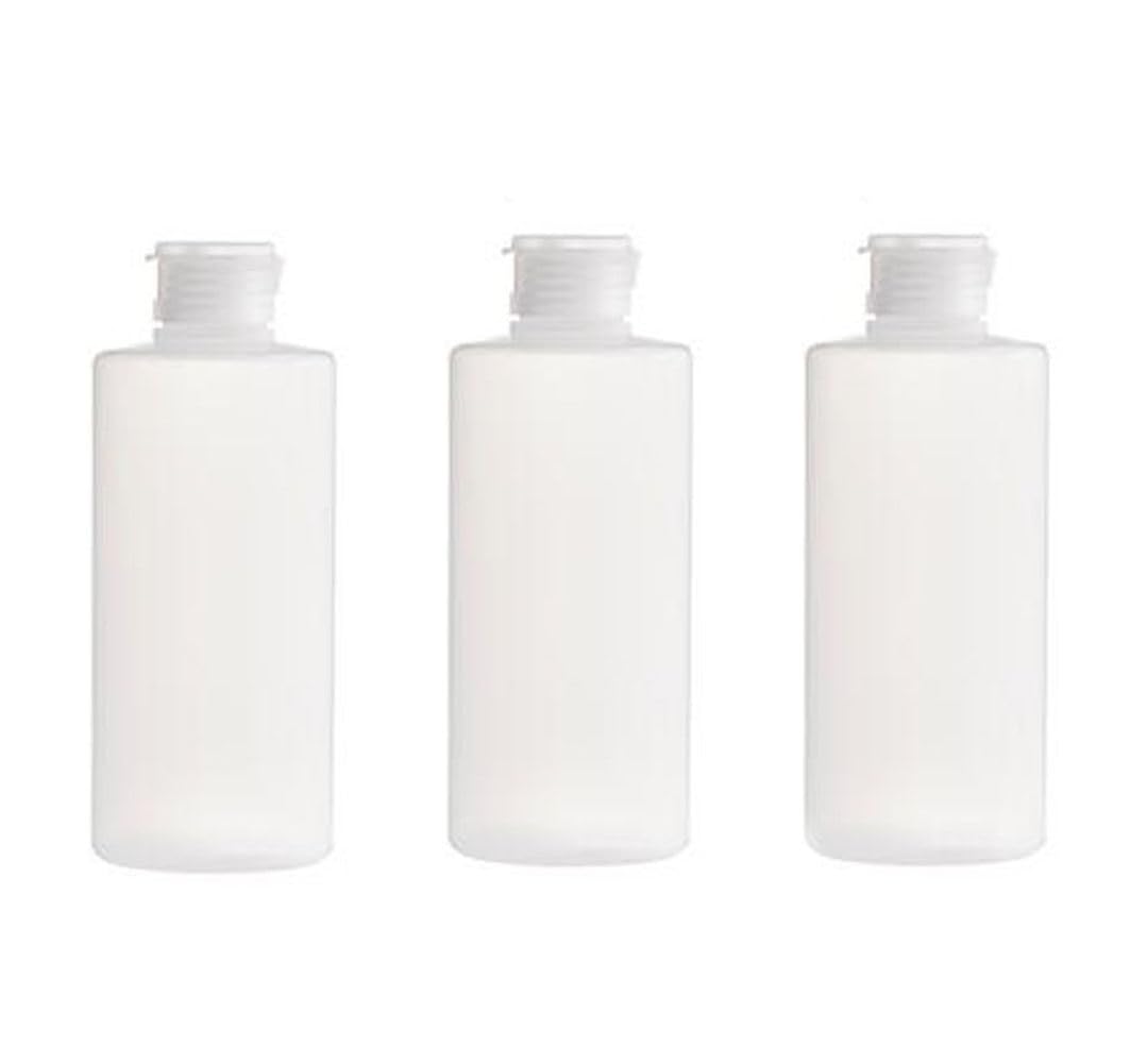 3Pcs 200ml Empty Refillable Clear Plastic Soft Tube Squeeze Bottle with Flip Cap Travel Bottle Makeup Cosmetic Toiletries Packing Storage Containers for Shampoo Body Wash Toner Lotion