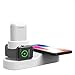 FACEVER 36W 3 in 1 Wireless Charger Station with USB Output, Fast Qi Wireless Charger Compatible with Apple Watch iWatch Airpods iPhone Xs MAX XR X 8 Plus, Samsung S9 S8+, Qi-Enabled Devices -White