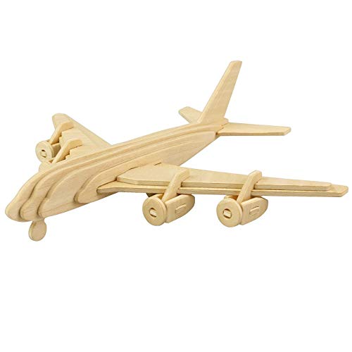 Georgie Porgy 3D Wooden Puzzle Aircraft Model Woodcraft Construction kit Kids Toys age 5+ (JP270 Aircraft 35pcs) — image 1