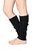 Isadora Paccini Women's Ribbed Knit Leg Warmers (Black)