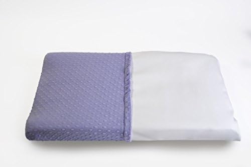 BUB Baby Wipeable Changing Table Pad Cover in Lavender - Waterproof, Non Toxic, Plush Minky Material, Fits 32 x 16 inch changing pads with safety strap