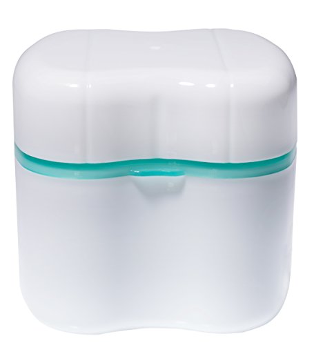 image for Mint Rose Denture Case,Denture Brush Retainer Case,Denture Cups Bath,D