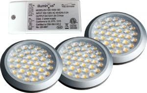 Kit for Dimmable 3 x LED PUCK and 12W LED Driver