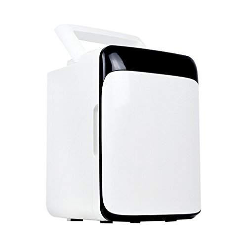 Click Here to See More Images Car Refrigerator Jadeking@ 10L Refrigeration, Cold And Warm Car Dual-use Light And Portable 220V AC / 12V DC (Color : Black and white)