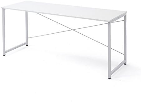 サンワダイレクト シンプルワークデスク 幅160cm 奥行60cm 組立簡単 モニターアーム取付対応 パソコンデスク パソコン台 ホワイト 100 Deskf006