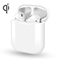 Wireless Charging Case Compatible with Airpods & Airpods 2, Air pod Charger Replacement Supply 5 Times Charge, QI Efficient Charging and Protect Ear pods - NO SYNC Button NO Bluetooth