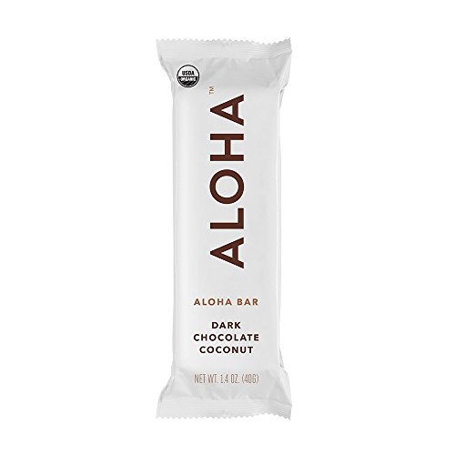 ALOHA Organic Dark Chocolate Coconut Bar, 12 Count (Packaging May Vary)