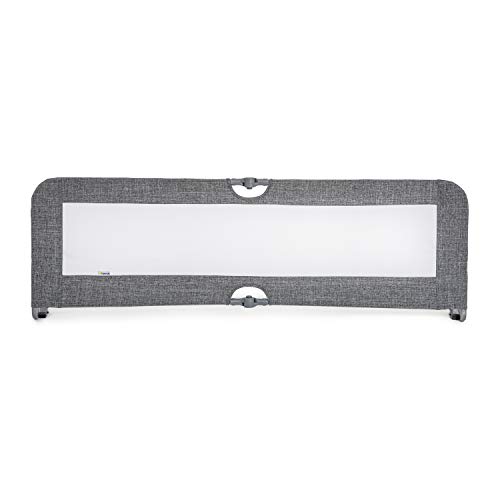 Hauck Sleep N Safe Plus XL Bed Guard for Toddler, 150 x 50 x 44 cm, Foldable Bed Rail for Travel 77 x 6 x 45 cm, Grey