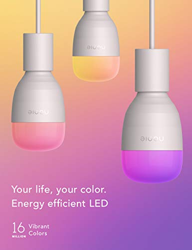 Bombilla-LED-Nooie-Inteligente-E27-10W-Bombilla-WiFi-multicolor-de-luz-regulable-Luz-calida-y-RGB-16-Millones-de-Colores-Funciona-con-Alexa-y-Google-Home-800-Lmenes-2800k-6000k-2-unidades