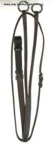 D.A. Brand Medium Oiled Fancy Stitched Raised Running Martingale English Equine