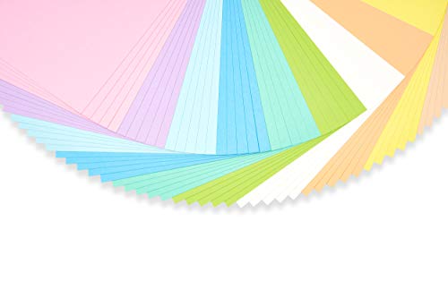 perfect ideaz - 50 Blatt Fotokarton DIN-A4, 10 Pastell-Farben, 300 g/m², Made in Germany, Blauer Engel zertifiziert – Bild 8